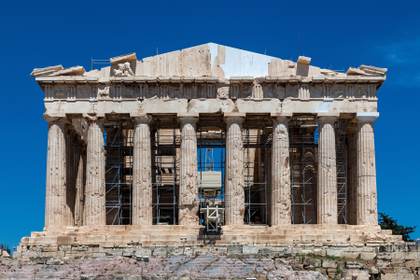 Grecia presenta la cara occidental del Partenón en su forma más completa en dos siglos