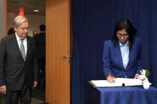 Guterres recibe a Delcy Rodríguez antes de reunión con Trump y de intervenir en ONU
